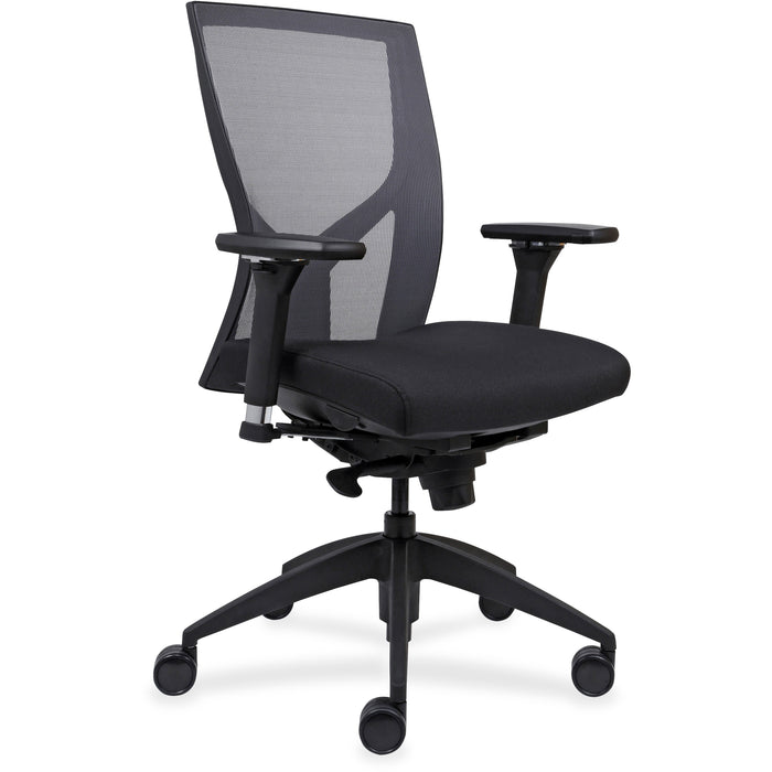 Lorell High-Back Mesh Chairs with Fabric Seat - LLR83109A205