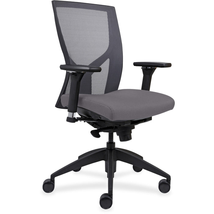 Lorell High-Back Mesh Chairs with Fabric Seat - LLR83109A206