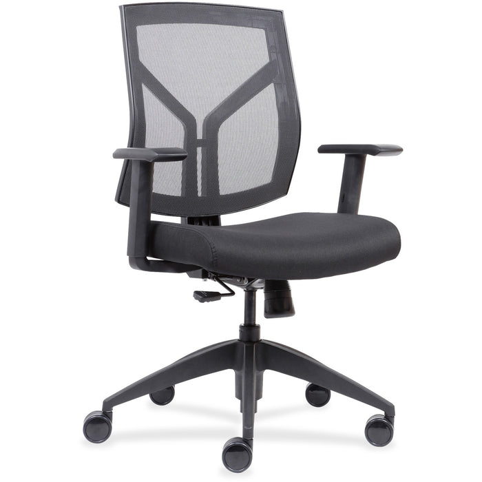 Lorell Mesh Back/Fabric Seat Mid-Back Chair - LLR83111