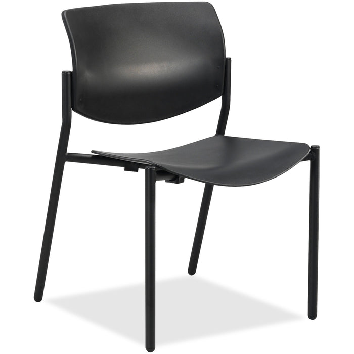 Lorell Stack Chairs with Molded Plastic Seat & Back - LLR83113