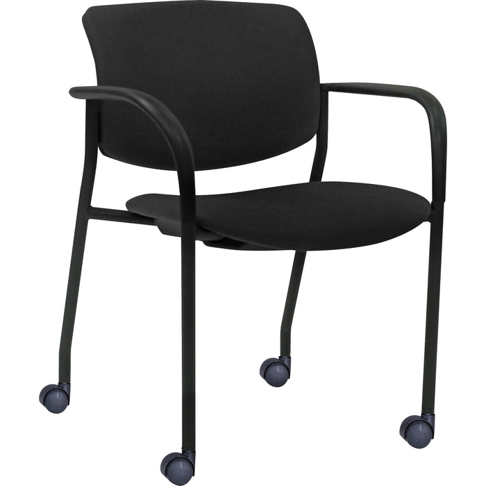 Lorell Stack Chairs with Plastic Back & Fabric Seat - LLR83115