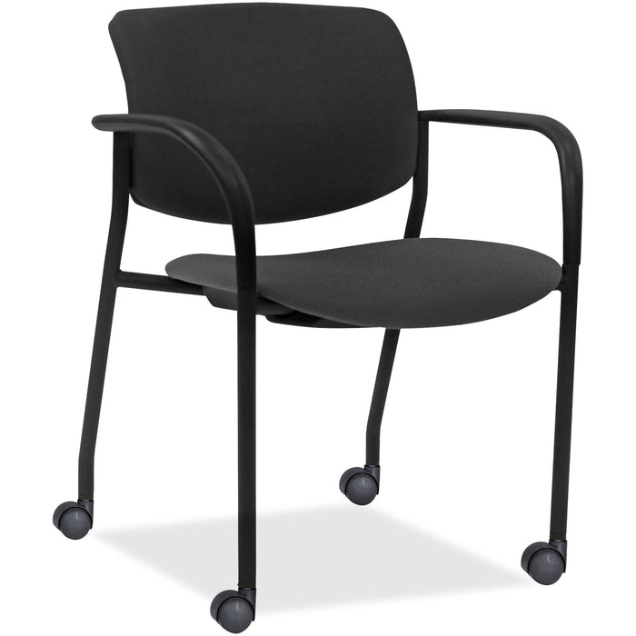 Lorell Stack Chairs with Plastic Back & Fabric Seat - LLR83115A202