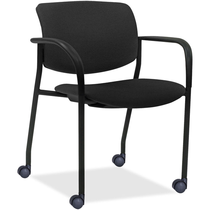 Lorell Stack Chairs with Plastic Back & Vinyl Seat - LLR83115A205