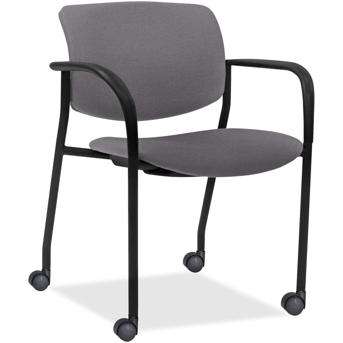 Lorell Stack Chairs with Plastic Back & Vinyl Seat - LLR83115A206