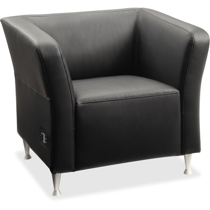 Lorell Fuze Modular Series Square Lounge Chair - LLR86916
