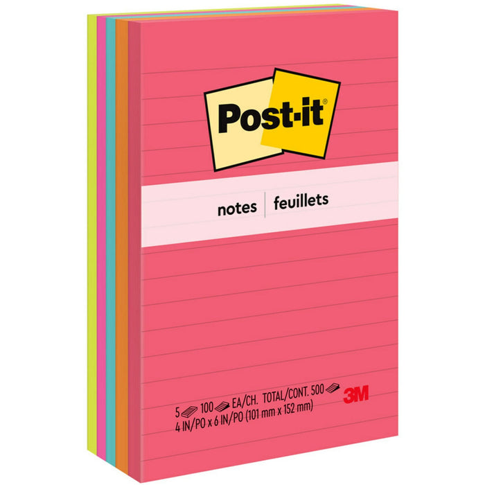 Post-it&reg; Notes Original Notepads - Poptimistic Color Collection - MMM6605AN