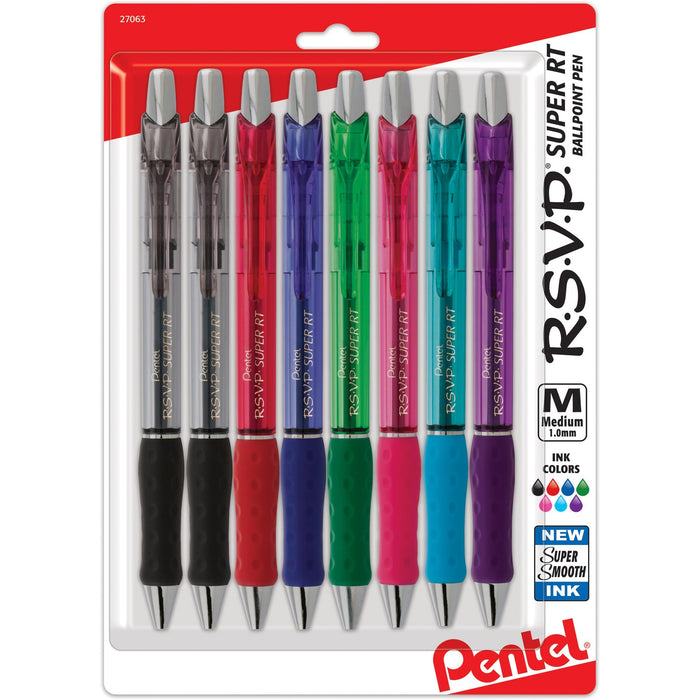 Pentel R.S.V.P. Super RT Retractable Ballpoint Pen - PENBX480BP8M