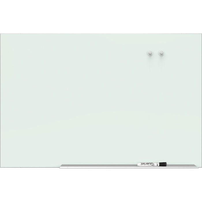 Quartet Element Framed Magnetic Glass Dry-Erase Board - QRTG8548E
