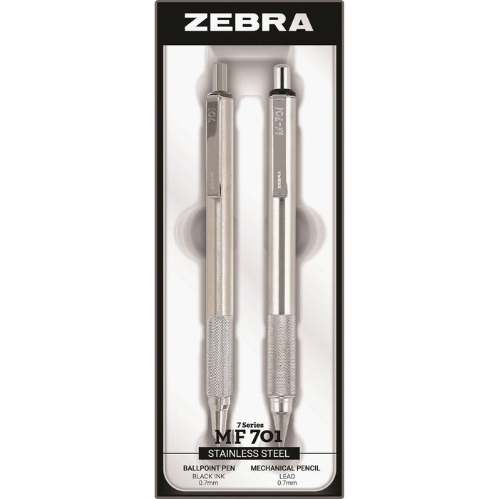 Zebra STEEL 7 Series M/F 701 Mechanical Pencil & Ballpoint Pen Set - ZEB10519