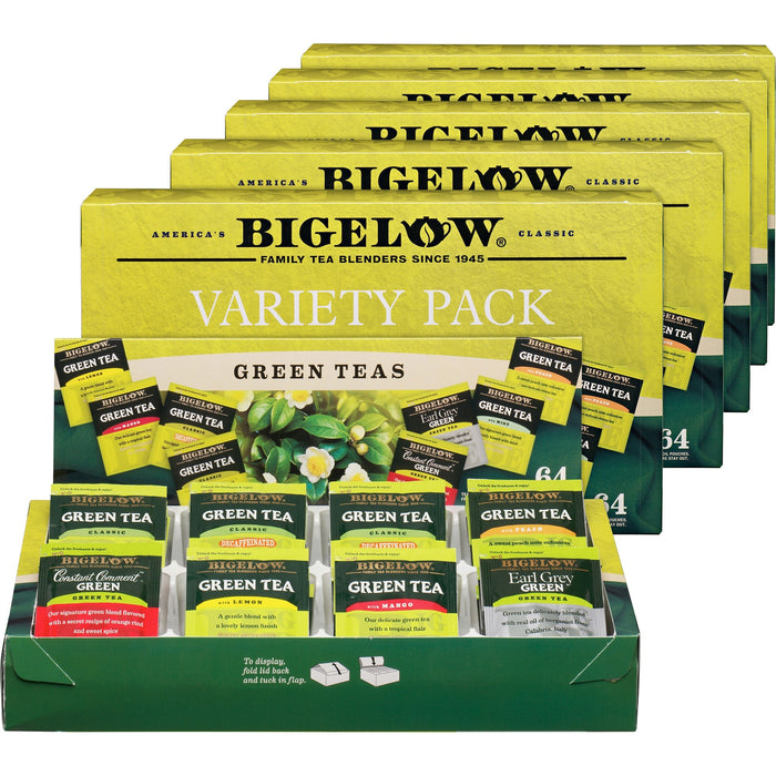 Bigelow Assorted Flavor Tray Pack Green Tea Bag - BTC30568CT