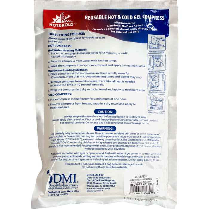 First Aid Only Reusable Hot/Cold Gel Pack - FAO13462