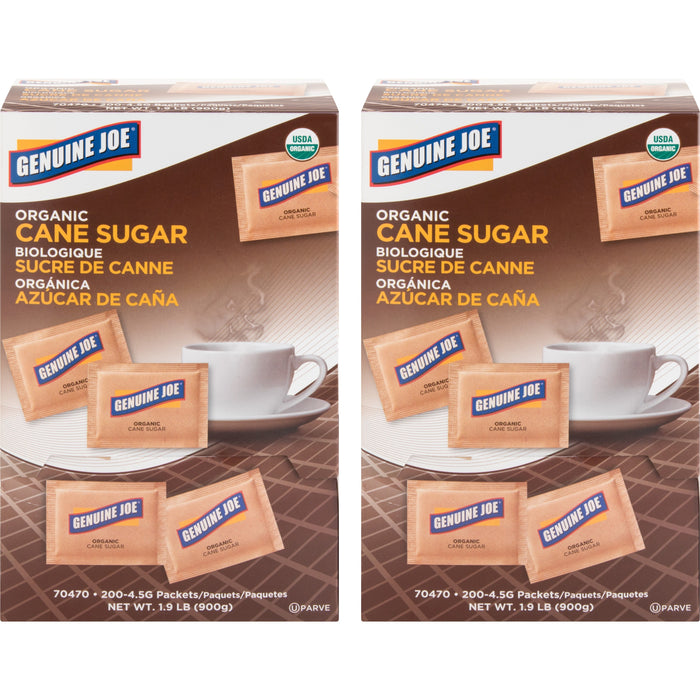 Genuine Joe Turbinado Natural Cane Sugar Packets - GJO70470CT