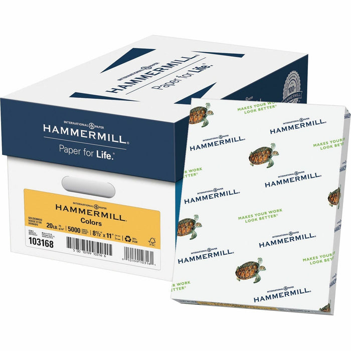 Hammermill Colors Recycled Copy Paper - Gold - HAM103168CT