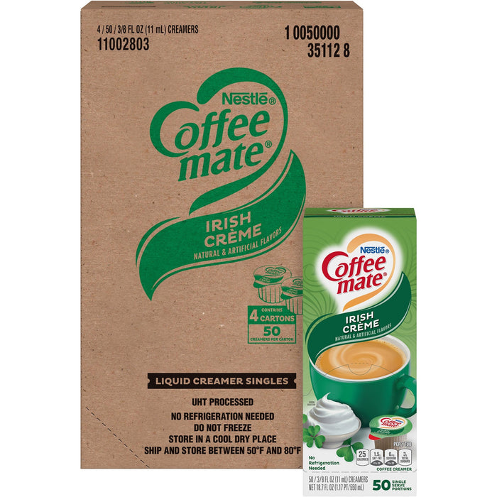 Coffee mate Irish Creme Gluten-Free Liquid Creamer - Single-Serve Tubs - NES35112CT