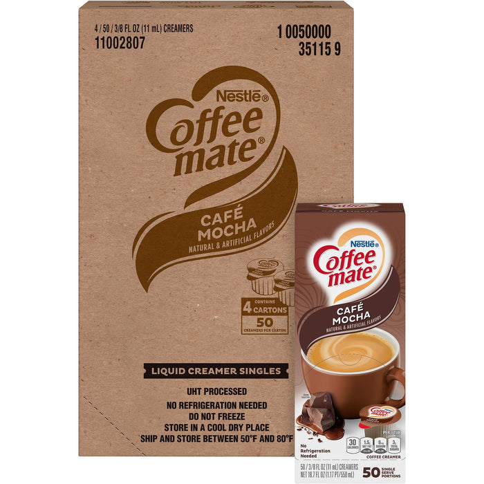 Coffee mate Caf&eacute; Mocha Gluten-Free Liquid Creamer - Single-Serve Tubs - NES35115CT