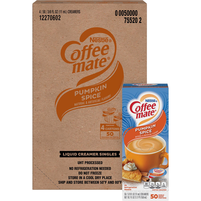 Coffee mate Pumpkin Spice Flavor Liquid Creamer Singles - NES75520CT