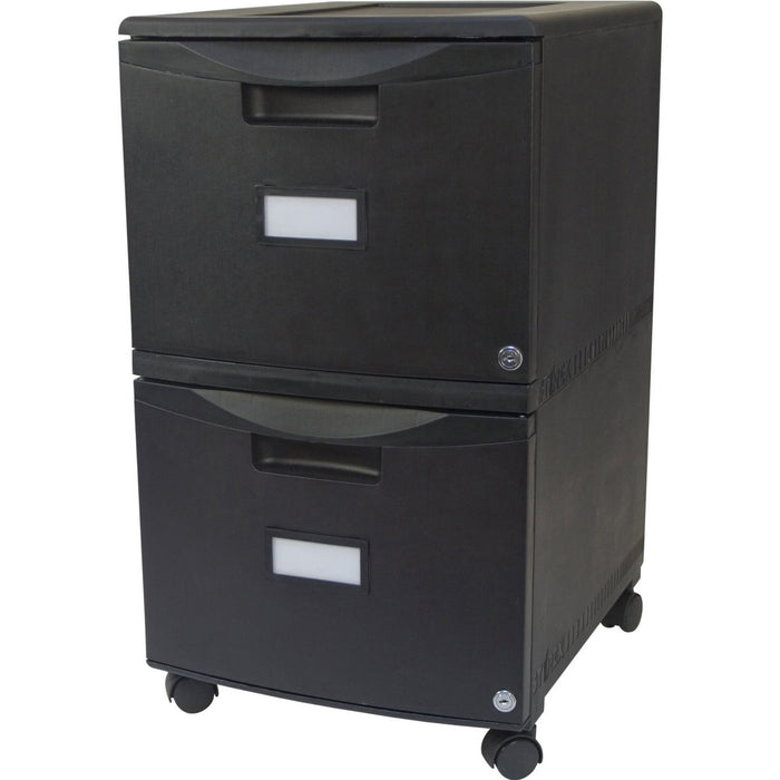 Storex 2-Drawer Locking Mobile Filing Cabinet - STX61312U01C