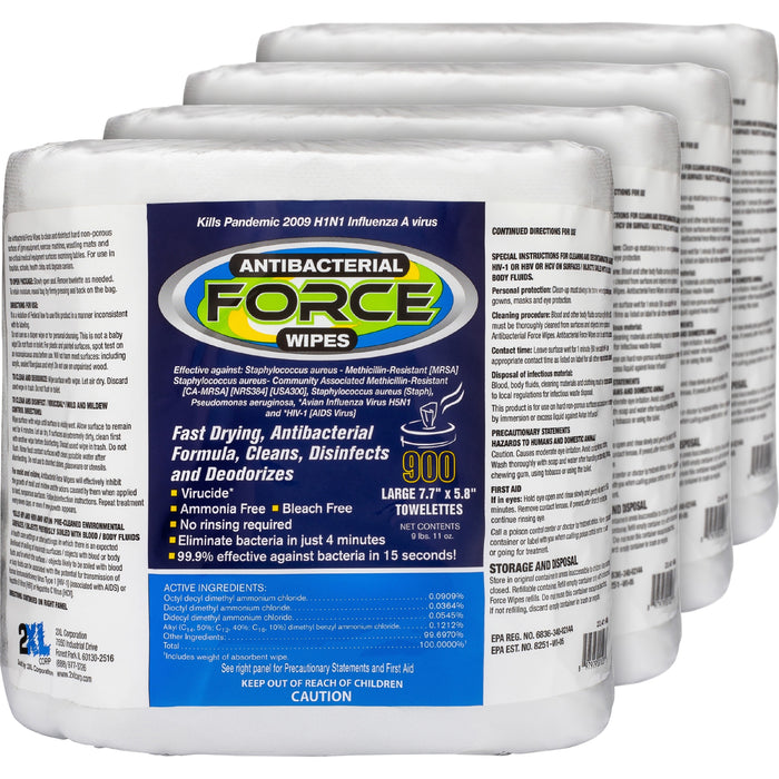 2XL Antibacterial Force Wipes Bucket Refill - TXLL4014CT