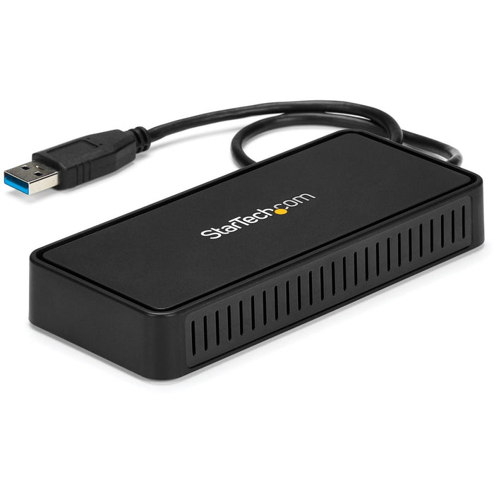 StarTech.com USB 3.0 Mini Dock - Dual Monitor USB Type-A Laptop Docking Station - DisplayPort 4K 60Hz & Gigabit Ethernet - 1' (30cm) cable - STCUSBA2DPGB