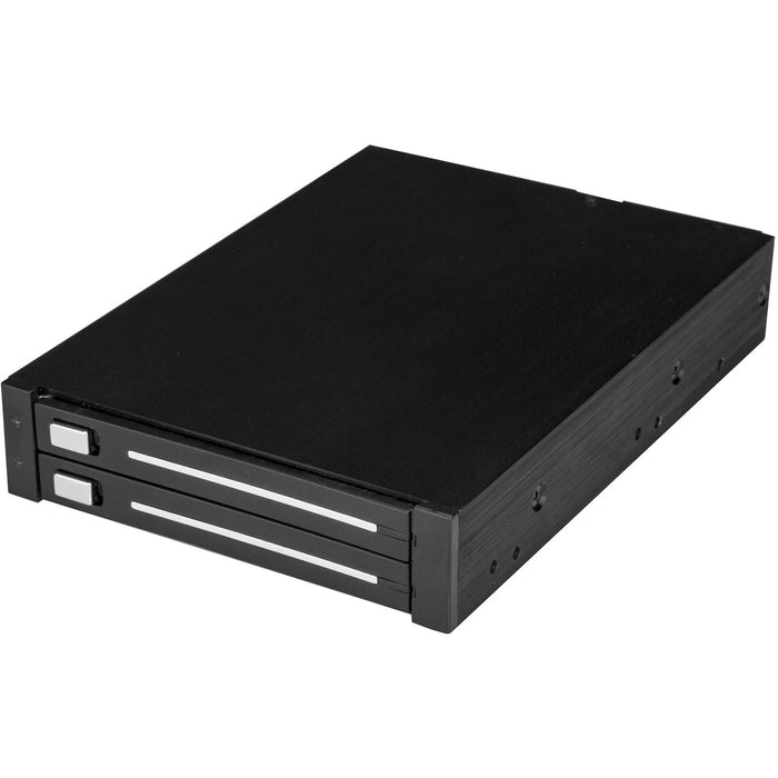 StarTech.com Dual-Bay 2.5in SATA SSD / HDD Rack for 3.5in Front Bay - Trayless SATA Backplane - RAID - STCHSB225S3R