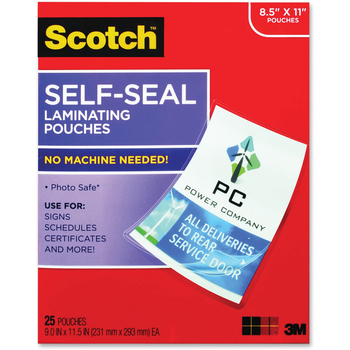 Scotch Self-Seal Laminating Pouches - MMMLS85425G