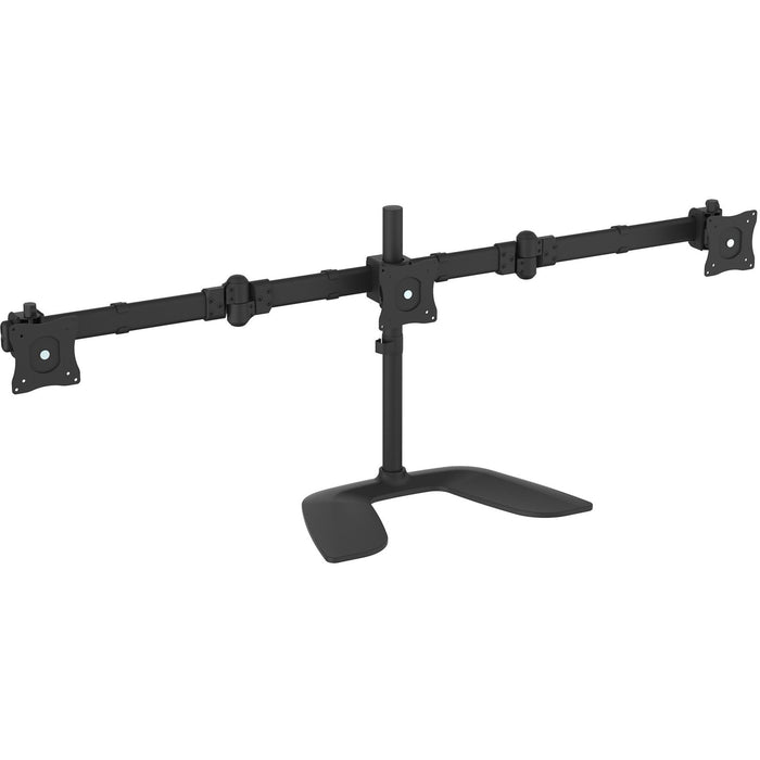 StarTech.com Triple Monitor Stand, Crossbar, Steel & Aluminum, For VESA Mount Monitors up to 27"(17.6lb/8kg), Monitor Stand, 3 Monitor Arm - STCARMBARTRIO2