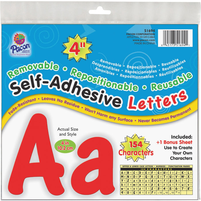 UCreate 154 Character Self-adhesive Letter Set - PAC51694