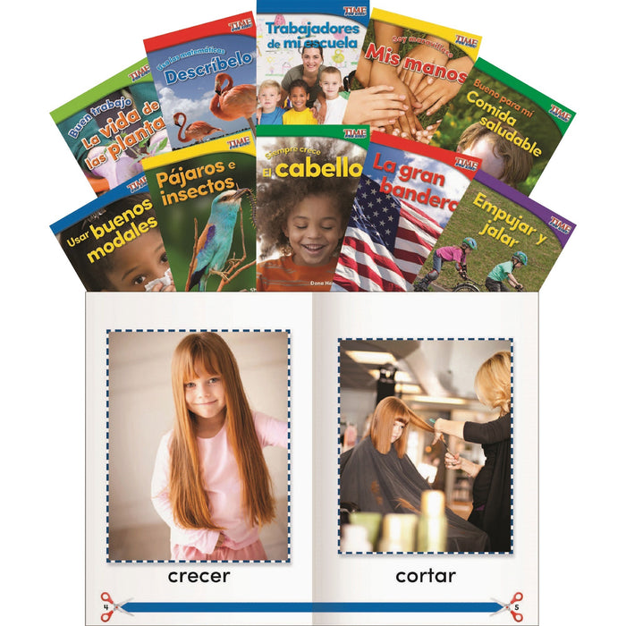 Shell Education TIME For Kids Informational Text Grade K Readers Set 1 10-Book Spanish Set Printed Book - SHL25871