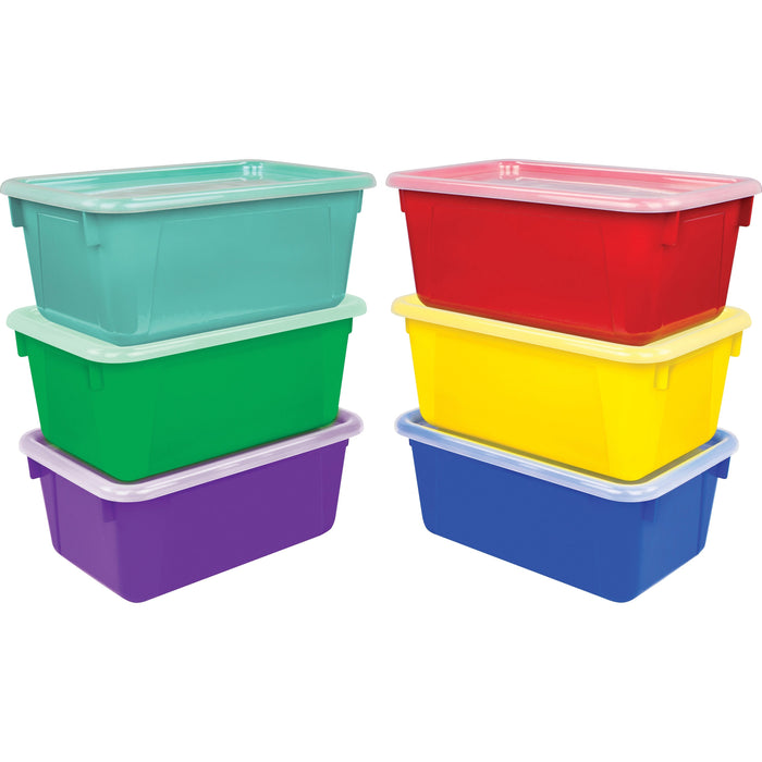 Storex Clear Lid Small Cubby Bin - STX62406U06C