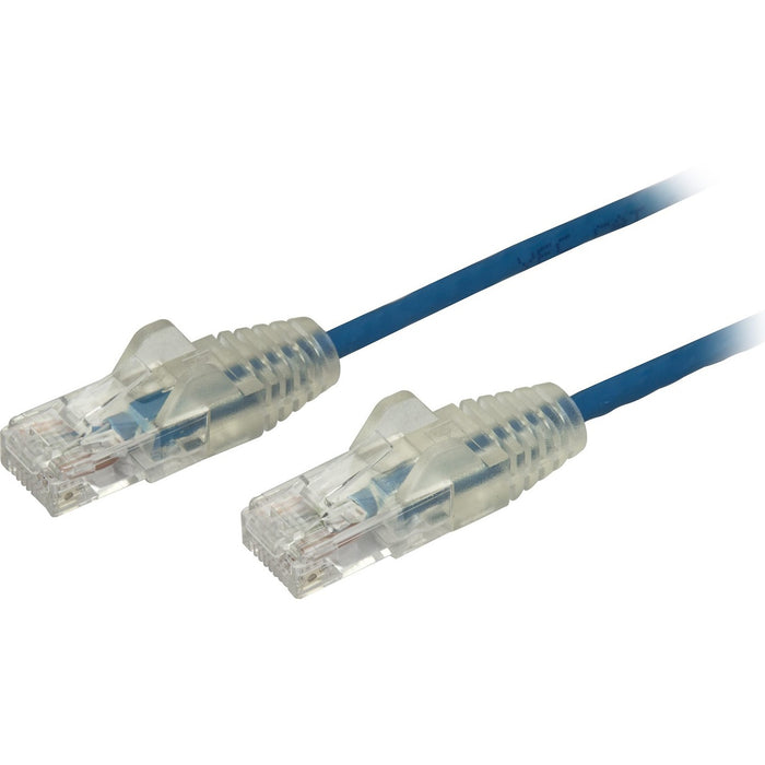 StarTech.com 6 ft CAT6 Cable - Slim CAT6 Patch Cord - Blue - Snagless RJ45 Connectors - Gigabit Ethernet Cable - 28 AWG - LSZH (N6PAT6BLS) - STCN6PAT6BLS