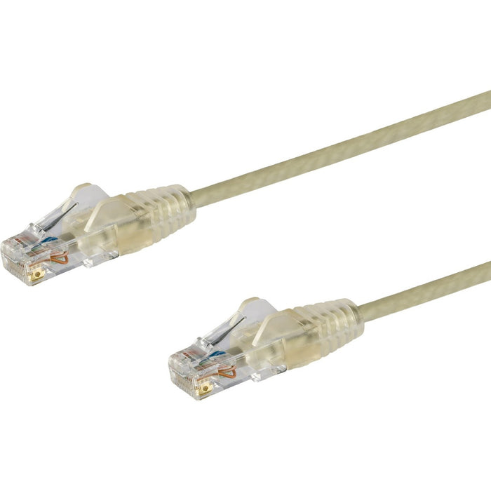 StarTech.com 10 ft CAT6 Cable - Slim CAT6 Patch Cord - Gray Snagless RJ45 Connectors - Gigabit Ethernet Cable - 28 AWG - LSZH (N6PAT10GRS) - STCN6PAT10GRS