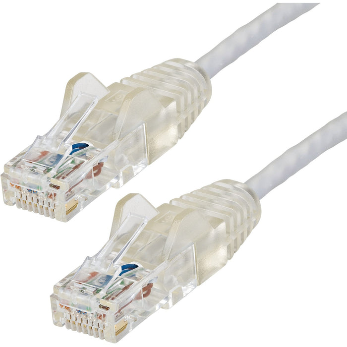 StarTech.com 1 ft CAT6 Cable - Slim CAT6 Patch Cord - Gray - Snagless RJ45 Connectors - Gigabit Ethernet Cable - 28 AWG - LSZH (N6PAT1GRS) - STCN6PAT1GRS