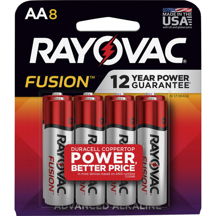 Rayovac Fusion Advanced Alkaline AA Batteries - RAY8158TFUSK