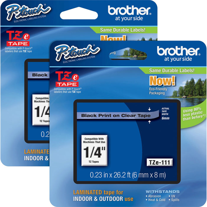 Brother P-touch TZe Laminated Tape Cartridges - BRTTZE111BD