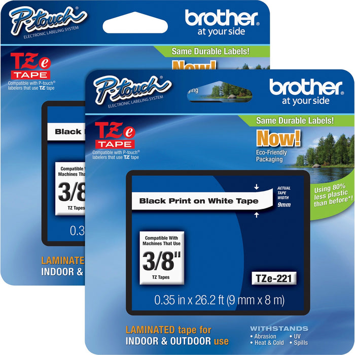 Brother P-touch TZe Laminated Tape Cartridges - BRTTZE221BD