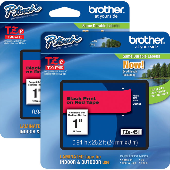 Brother P-touch TZe Laminated Tape Cartridges - BRTTZE451BD