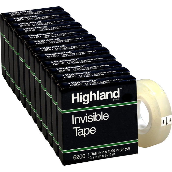 Highland 1/2"W Matte-finish Invisible Tape - MMM6200121296BX