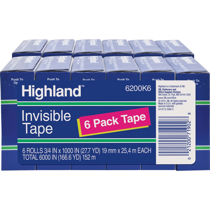 Highland 3/4"W Matte-finish Invisible Tape - MMM6200341000BD