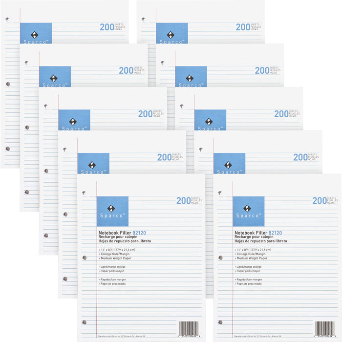 Sparco Notebook Filler Paper - Letter - SPR82120BD