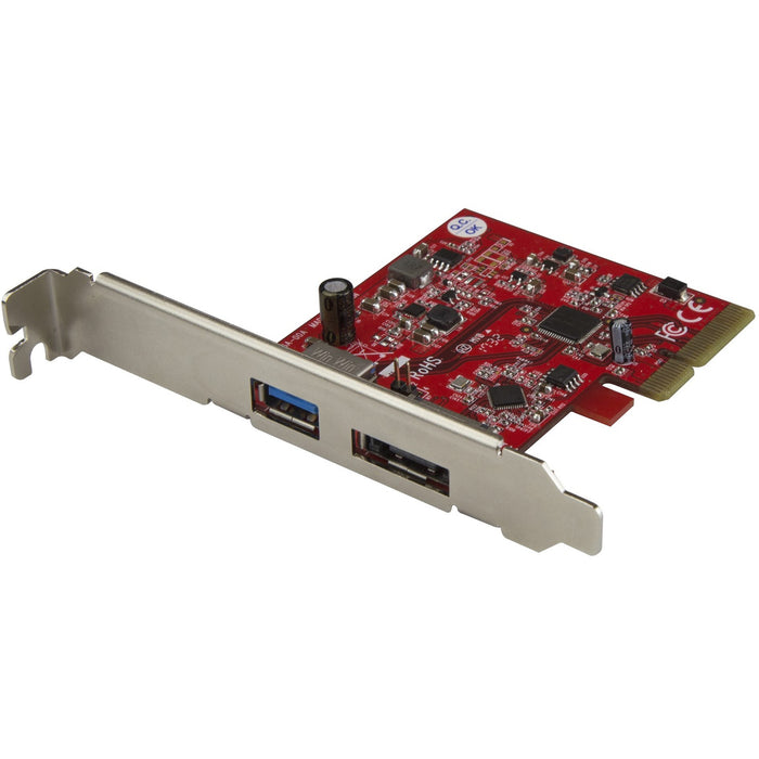 StarTech.com 2 Port USB 3.1 (10Gbps) + eSATA PCI Express Card - 1x USB-A + 1x eSATA - USB3.1 PCIe Card eSATA Card - USB3.1 Expansion Card - STCPEXUSB311A1E