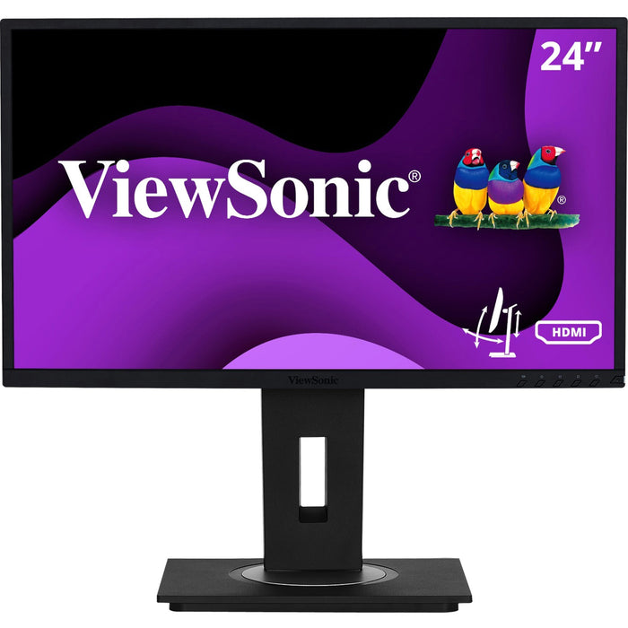 ViewSonic VG2448 24 Inch IPS 1080p Ergonomic Monitor with HDMI DisplayPort USB and 40 Degree Tilt for Home and Office - VEWVG2448