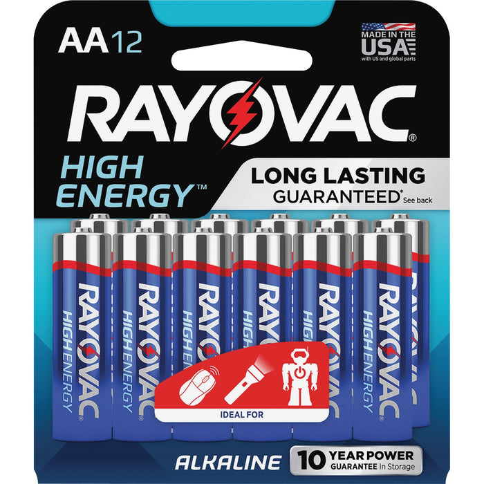 Rayovac High Energy Alkaline AA Battery 12-Packs - RAY81512KCT