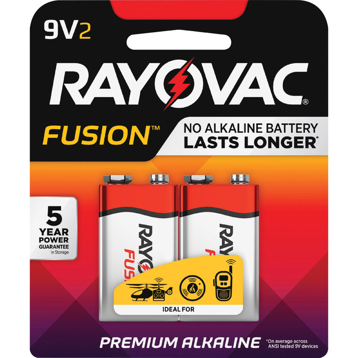 Rayovac Fusion Advanced Alkaline 9V Batteries - RAYA16042TFUSK