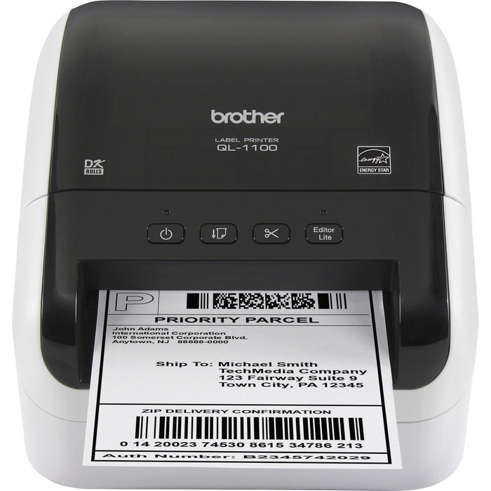 Brother QL-1100 Desktop Direct Thermal Printer - Monochrome - Label Print - USB - BRTQL1100