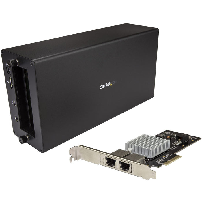 StarTech.com Thunderbolt 3 to 2-port 10GbE NIC Chassis - External PCIe Enclosure plus Card - STCBNDTB310GNDP