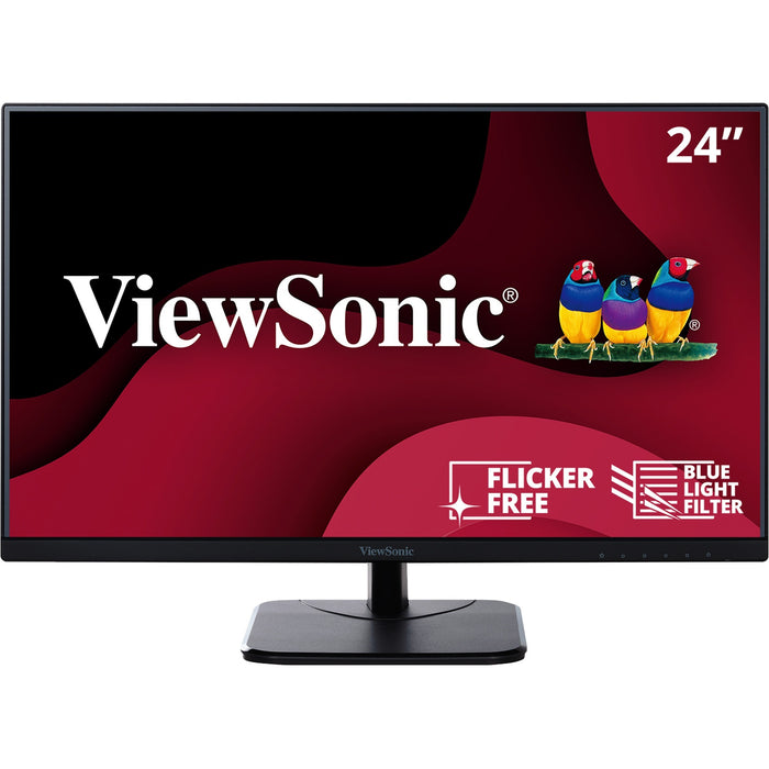 ViewSonic VA2456-MHD 24 Inch IPS 1080p Monitor with Ultra-Thin Bezels, HDMI, DisplayPort and VGA Inputs for Home and Office - VEWVA2456MHD