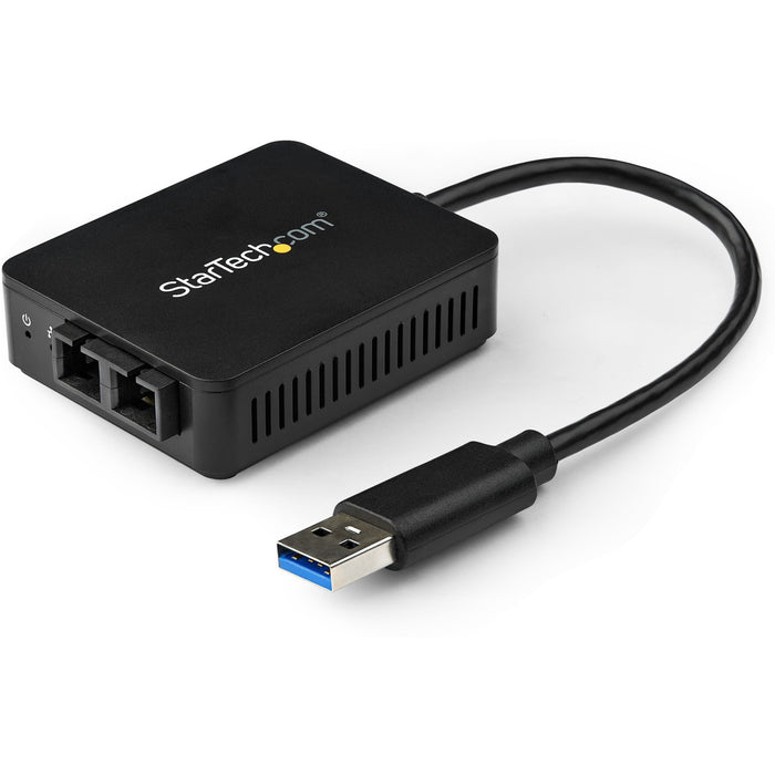StarTech.com USB to Fiber Optic Converter - 1000Base-SX SC - USB 3.0 to Gigabit Ethernet Network Adapter - 550m MM - Windows / Mac / Linux - STCUS1GA30SXSC