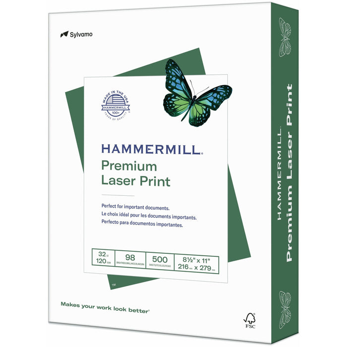Hammermill Premium Laser Print Paper for Color Copiers & Laser Printers - White - HAM104646