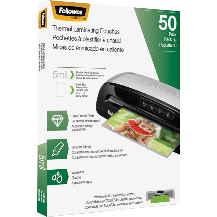 Fellowes Letter-Size Thermal Laminating Pouches - FEL5744501