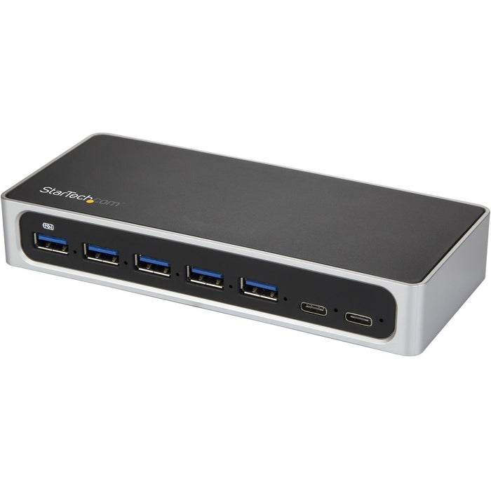 StarTech.com 7 Port USB C Hub with Fast Charge - 5x USB-A & 2x USB-C (USB 3.0 SuperSpeed 5Gbps) - USB 3.1 Gen 1 Adapter Hub - Self Powered - STCHB30C5A2CSC